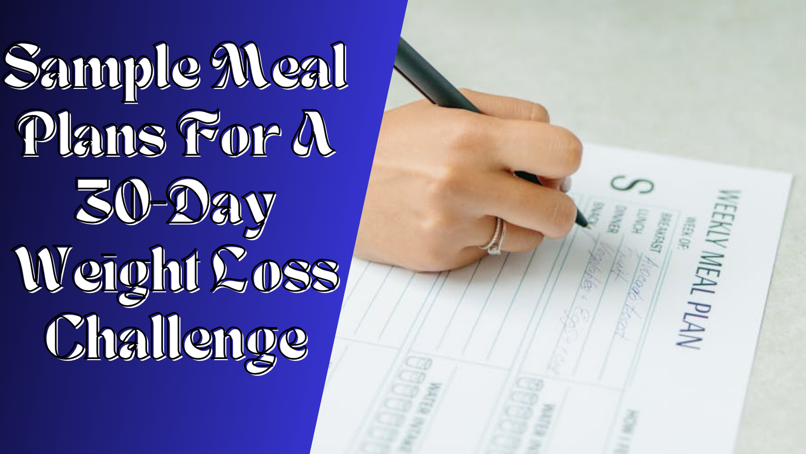 Sample Meal Plans for a 30-Day Weight Loss Challenge